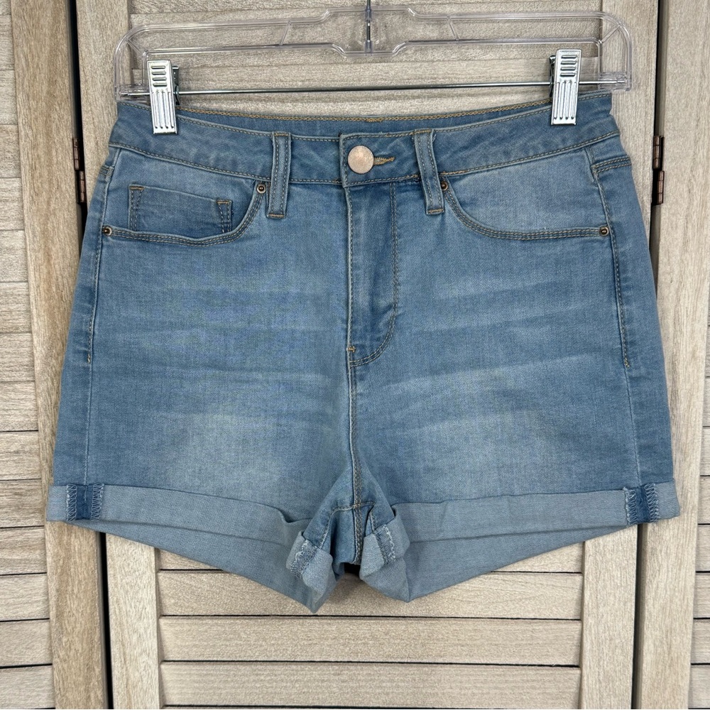 YMI Stretch Denim Jean Shorts Light Wash-7